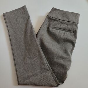 Loft Julie Skinny Ankle Pants, Grey/brown Checkered, Size 2